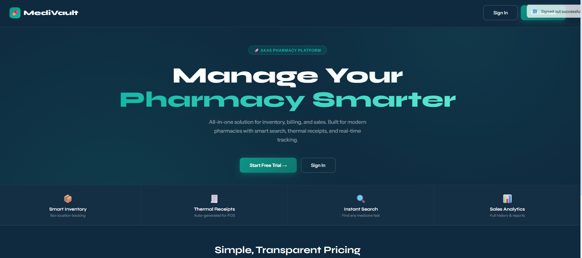 Pharmacy SaaS System